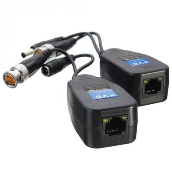 

50pairs/lot hd dc passive coaxial cat5 bnc connector twisted accessories transceiver bnc utp cctv video balun for hd ahd tvi cvi cvbs camera