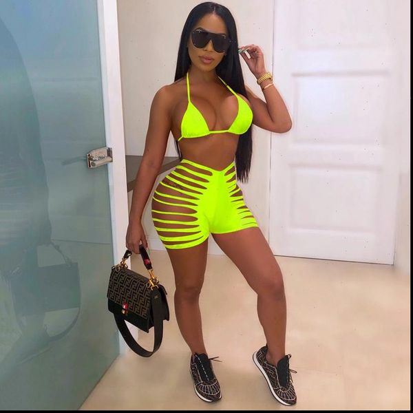 

beach two peice womens tracksuits summer clothes for women shorts and party club 2 piece outfit set, Gray