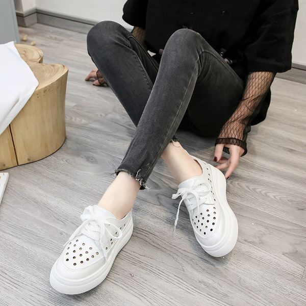

women flat bottom shoes spring shallow fashion round toe breathable single shoes slip comfortable solid causal lace shoes aa-357