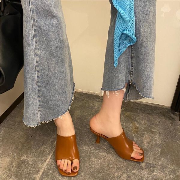 

women sandals summer 2021 female shoes casual medium heel sandals black thin high heels ladies square toe shoes zapatos verano