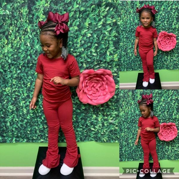 

clothing cotton baby clothes set girl lilttle sets kids stacked pants kid, White