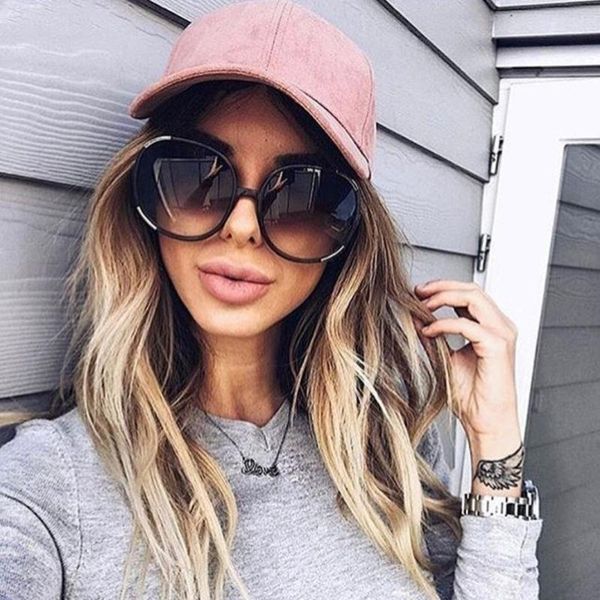 

quality round oversized sunglasses women 2021 vintage luxury eye sun glasses shades for women sellers lentes de sol mujer, White;black