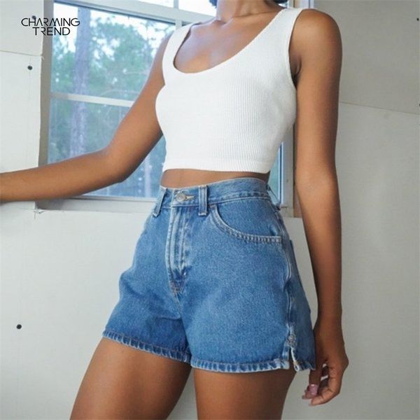 Summer Women Jeans Denim Shorts Fashion Sexy Femmina Vintage Skinny Streetwear Streetwear Vita alta 210724