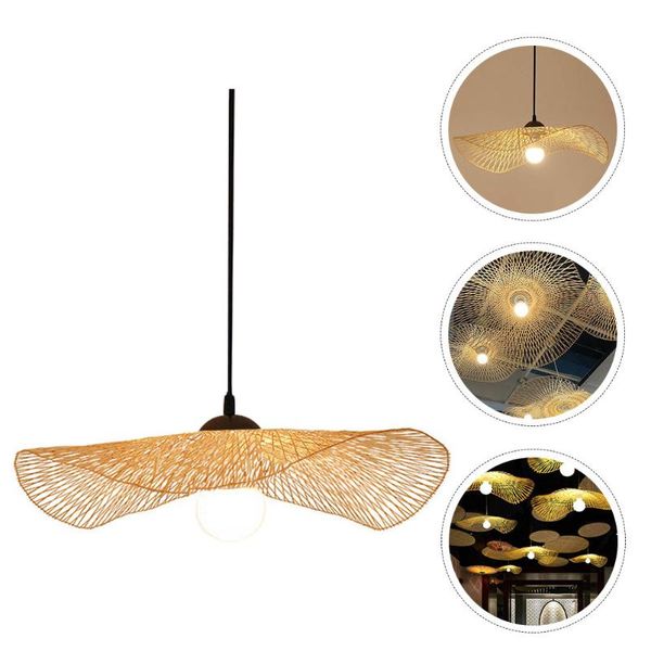 

chandeliers 1pc rattan art chandelier romantic light household for home bar (khaki)