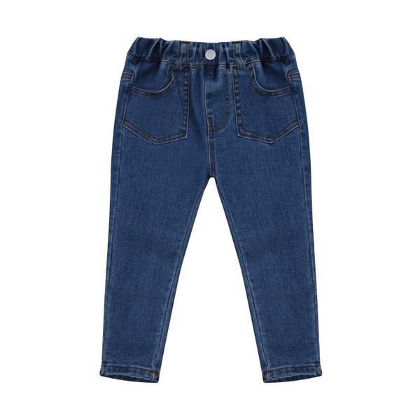 

baby girls/boys elastic pencil denim jeans, simple and fashion loose stretch long pants for all year round wear 1-6t, Blue