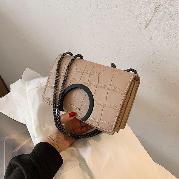 

evening bags shoulder bag handbag underarm women chain crossbody for purse all-match fashion 2021 pu leather stone pattern