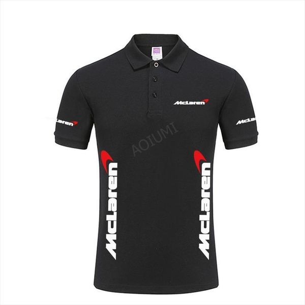 

woman cotton men polo short sleeve mclaren shirt summer desiger polos shirts s 3xl, White;black