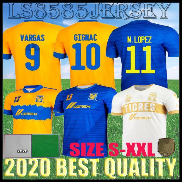 

s- 3xl new liga mx 2021 2022 tigres uanl soccer jerseys third away gignac 21 22 finals lopez vargas pizarro 3rd football shirts camisetas, Black;yellow