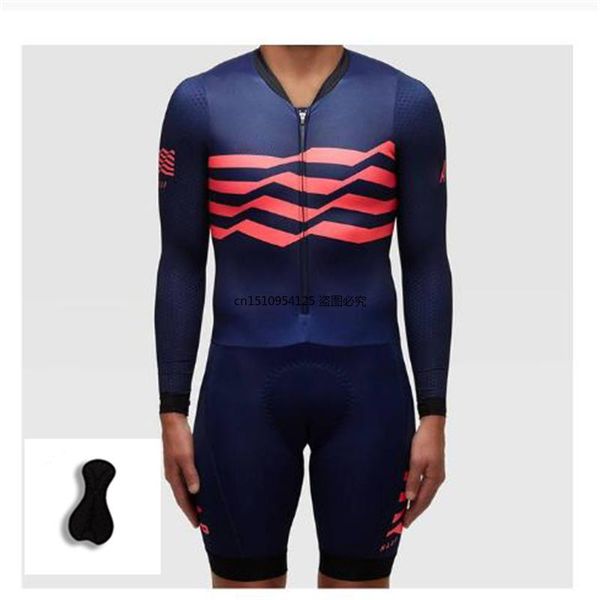 

racing sets 2022men's custom long sleeve shorts cycling jumpsuit with silicone pad bicycle wear skinsuit set 2022pro team triathlon sui, Black;blue