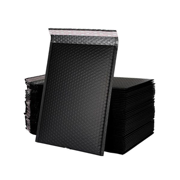 

gift wrap 25pcs practical bubble storage bag shockproof express delivery packaging pouch for home shop office (black, 15x20+4cm