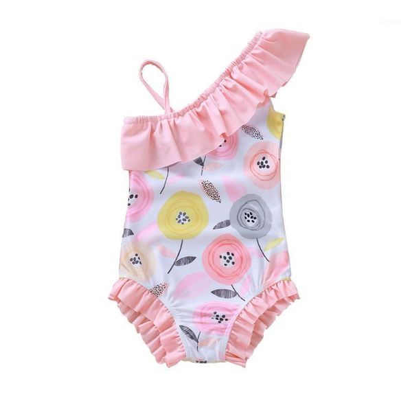 

swimwear baby one piece toddler kids girls flower bikini swimsuit bathing suit beachwear one-pieces, Black