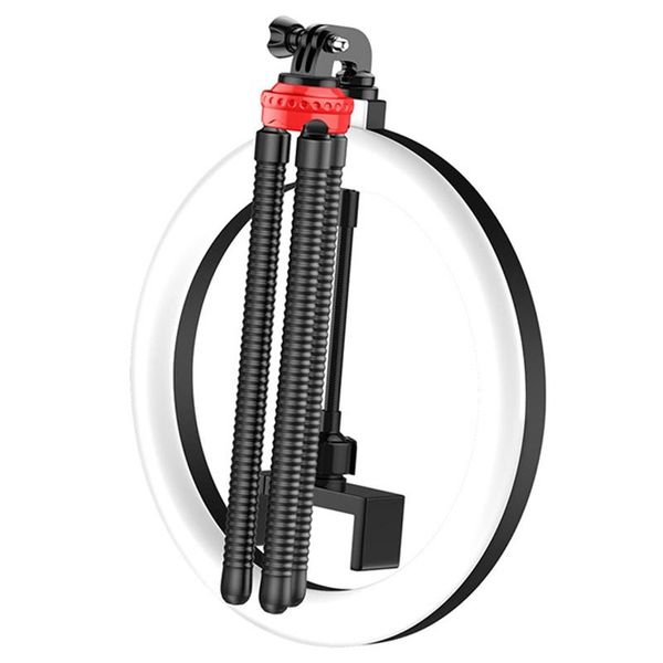 

led ring light, bluetooth remote control 360Â° folding ocs tripod, used for youtube live broadcast fill light tripod