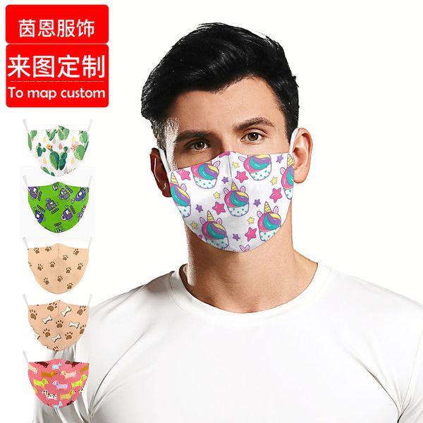 

high-quality s new cloth summer dust and haze creative printed mask