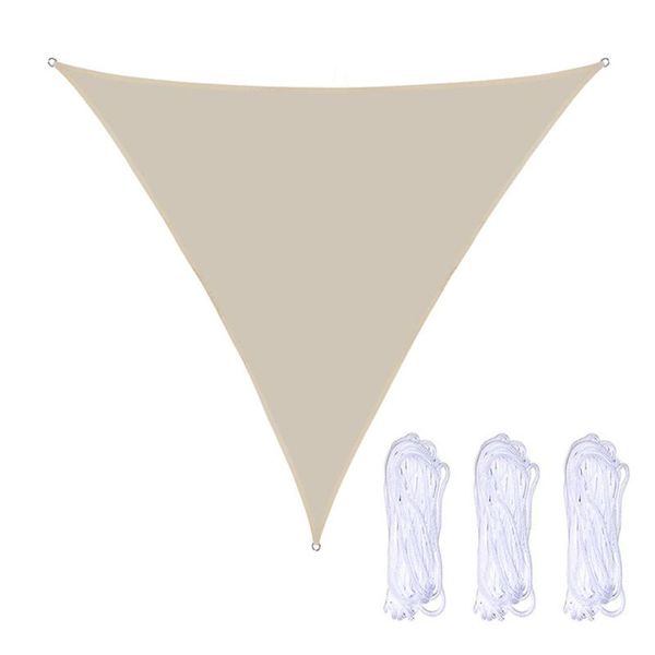 

shade triangular sail triangle 3 ropes outdoor sunshade black summer open air sunscreen anti-uv uv protection sunshades awnings