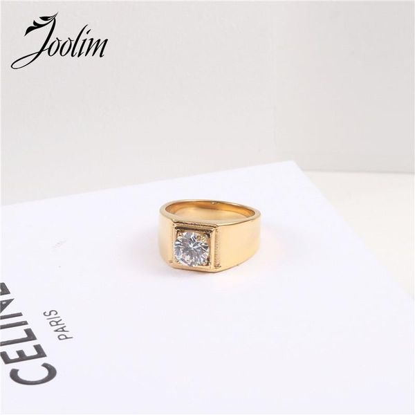 

cluster rings joolim high end 18k gold pvd fashion crystal for women stainless steel jewelry wholesale, Golden;silver