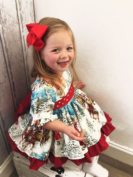 

christmas toddler kid baby girl tutu dress princess red bow party birthday dress lace dress children clothes xmas costumes, Red;yellow