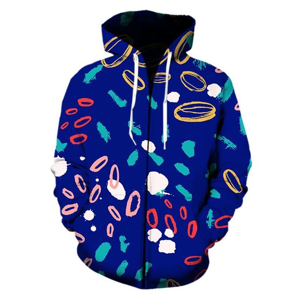 

men's hoodies & sweatshirts fashion autumn abstract art pattern sweatshirt men hip-hop clothes casual 3d hoodie printed zipper oversize, Black