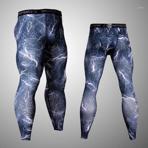 

man running pants gym sports tights quick-drying compression clothes winter work out thermal fitness men's sportswear 3xl1, Black;blue