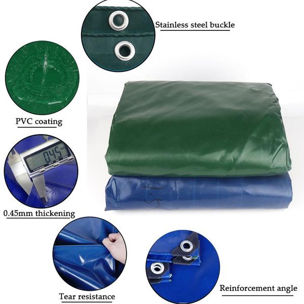 450gsm pvc coated knife cloth tarpaulin outdoor garden awning sail boat truck canopy rain cloth camping tent rainproof
