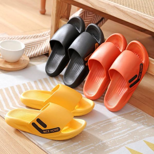 

suihyung women home shoes soft bottom non-slip pvc slippers female casual slides platform flip flop men indoor bathroom slippers, Black
