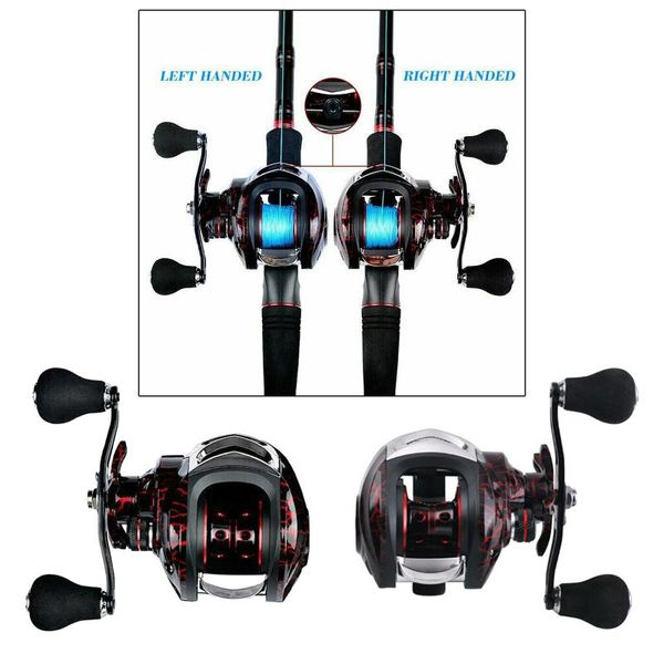 

fishing baitcasting reels, 7.2:1 gear ratio smooth baitcast reel with magnetic