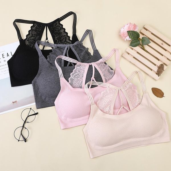

beauty back sports bras cross straps wrap chest bra women brassiere fitness running vest underwear, Red;black