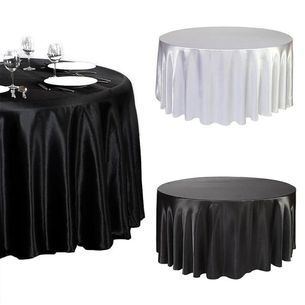 

table cloth satin tablecloth wedding decoration round cover flexible glass protector skirts el banquet gold