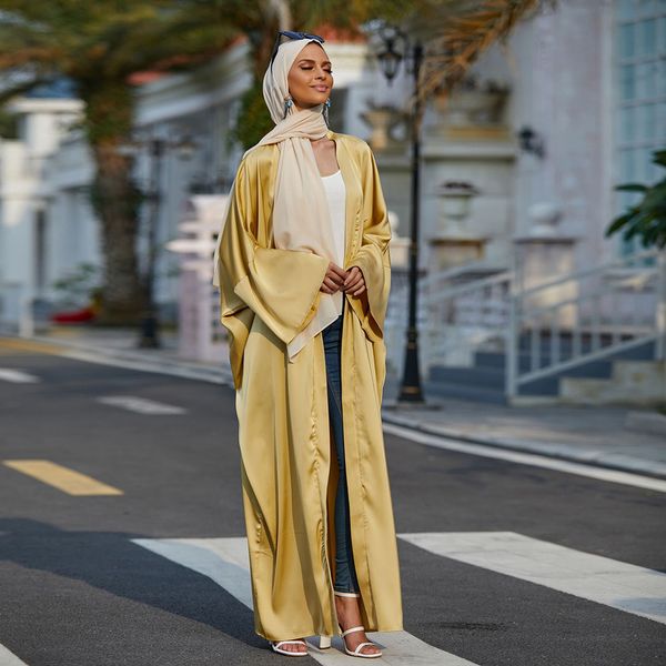 

Kaftan Moroccan Batwing Abaya Dubai Kimono Femme Musulmane Turkey Muslim Cardigan Mujer Dress Caftan Islam Abayas For Women RobePlus size cl