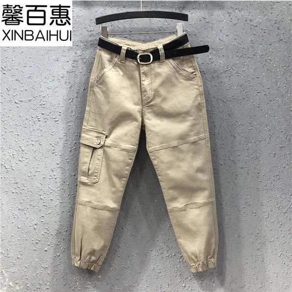 

women's jeans woman pants harem denim overalls autumn winter large size loose casual for women pantalones vaqueros mujer, Blue