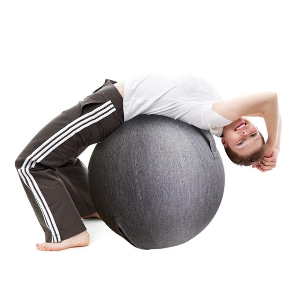 

gray yoga ball cover ball cover protector bottom ring yoga gym workout fitness body building accessories 60cm 65cm