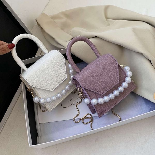 

hbp mini women's 2021 fashion versatile ins messenger chain single shoulder small square bag pearl handbag