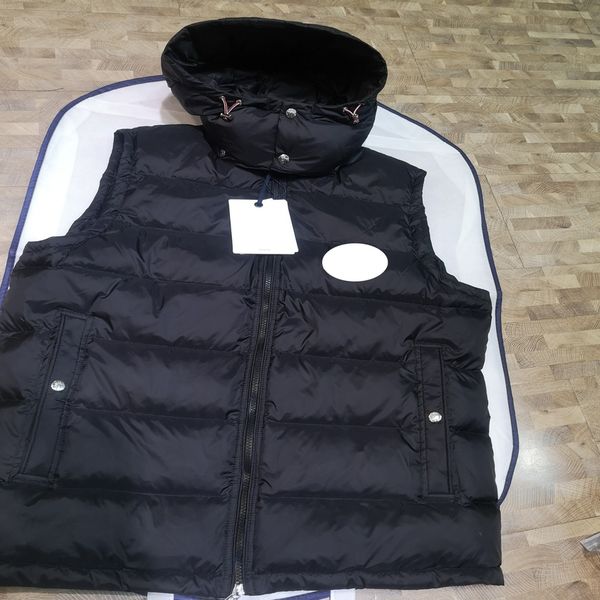 

Mens Down Vts Embrodered Letter Bane Womens Downs Vt Warm Outerwear, Black;white