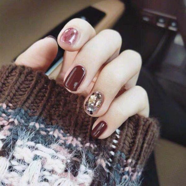 

fake patch enhancement finished product net red manual wearing removing nail accsori 121 halo dye knife drill, Red;gold