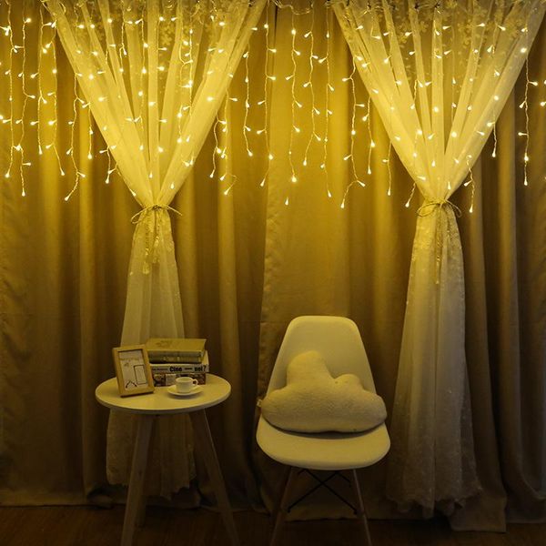 

strings 5m outdoor christmas garland lights droop 0.4-0.6m led curtain icicle string garden mall eaves decorative