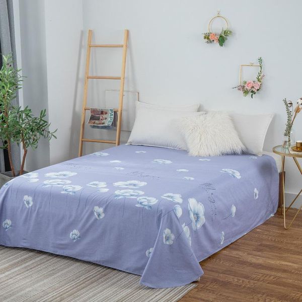 

sheets & sets 100% cotton floral print flat sheet for children adults single double bed bedsheets (no case) xf723-15