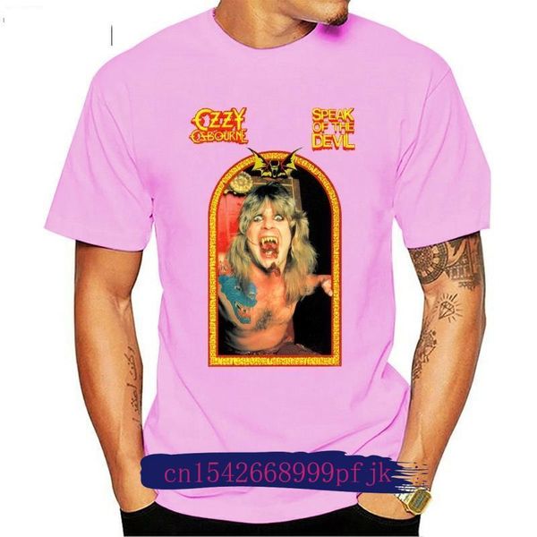 

men's t-shirts ozzy osbourne speak of the devil t-shirt double sided black all sizes s...3xl short sleeve men t shirt summer, White;black