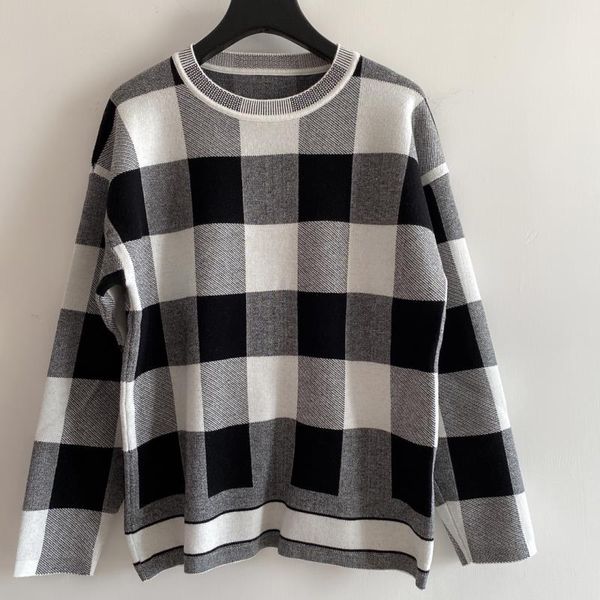 

milan runway high 2021 long o end jacquard women's sweaters sweater neck sleeves pullovers sweater designer women 0711-7 dvgmm, Black