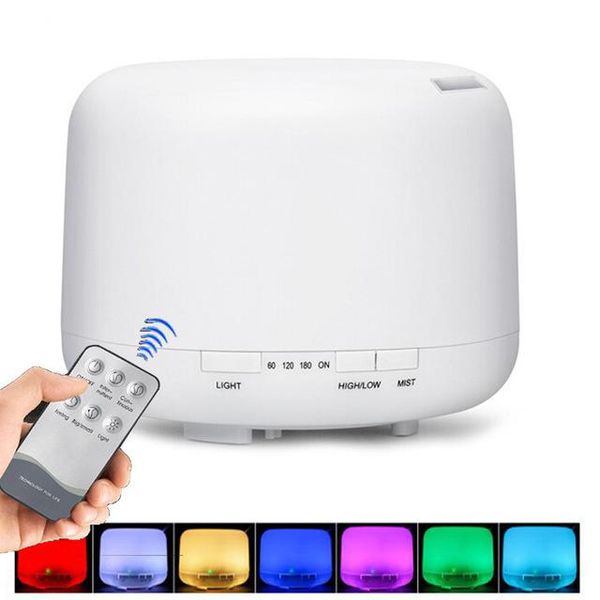 

humidifiers 500ml wood essential oil diffuser ultrasonic usb air humidifier with 7 color led lights remote control office home difusor