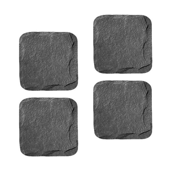 

mats & pads 4pcs square heat insulation coffee cup natural cocktail (black)