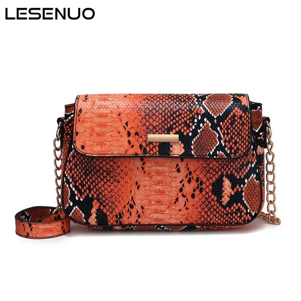 

new womens shoulder bag new high-quality soft pu casual fashion small messenger bags snake pattern for women