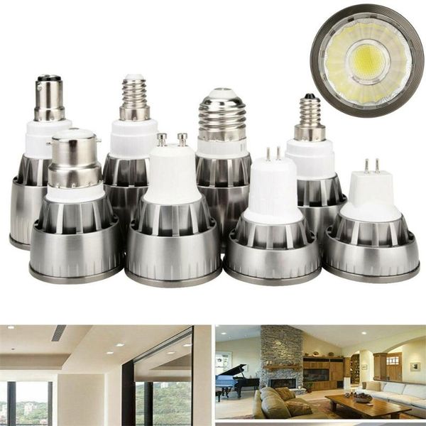 

bulbs super bright gu10 led cob spotlight bulb lamp e12 e14 e27 gu5.3 b15 mr16 dc 12v spot light 7w 9w 12w ac 85-265v