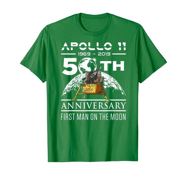 

50th anniversary apollo 11 1969 with lunar lander, White;black