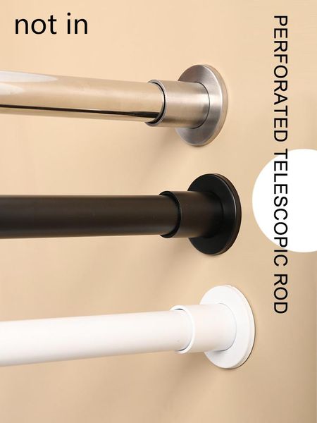 

quality 50-70cm punch stainless steel bathroom shower curtain rod retractable clothes bar thicked home curtains stretch rail