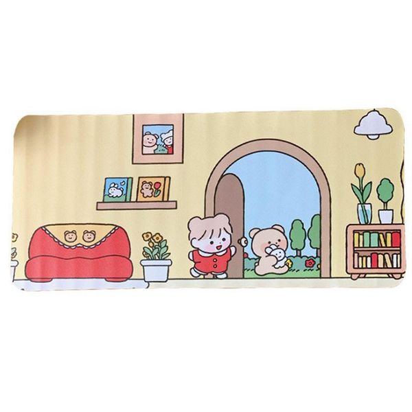 

mouse pads & wrist rests cartoon girl oversized pad waterproof computer desk surface