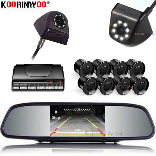 

car rear view cameras& parking sensors koorinwoo parktronic 8 radars buzzer monitor 800p front camera metal backup night vision detector par