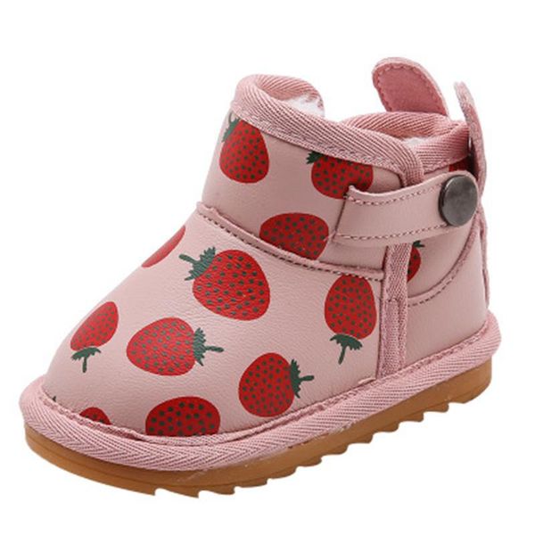 

new fur children winter boots for toddler girl snow boots warm plush waterproof baby boys boot fashion non-slip shoes, Black;grey