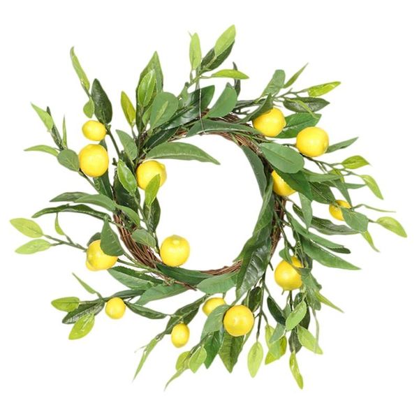 

18 inch/45cm artificial wreath,wall hanging garland with green leaves for front door home wedding decoration