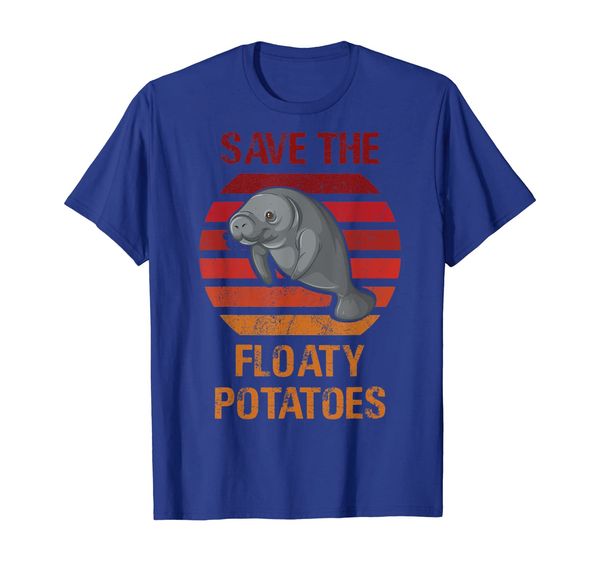 

save the floaty potatoes t-shirt vintage retro gift, White;black