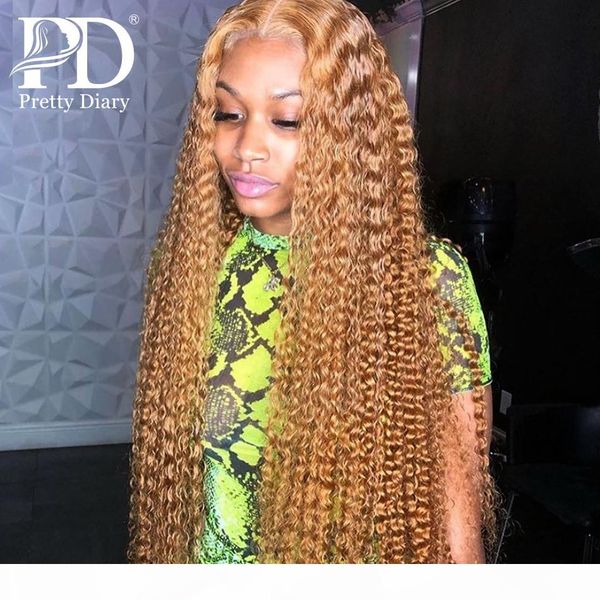 

curly lace front human hair wigs pre plucked for black women brazilian blonde frontal wig remy hair extension