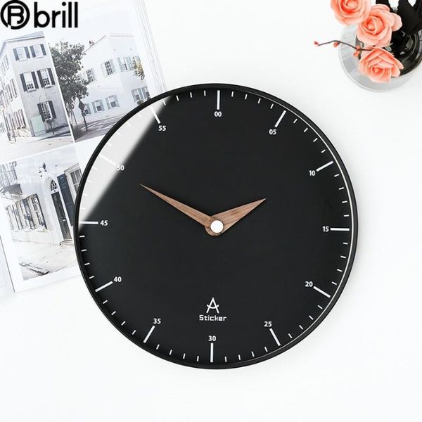

wall clocks modren large clock metal creative black home decor living room silent watches relojes de pared